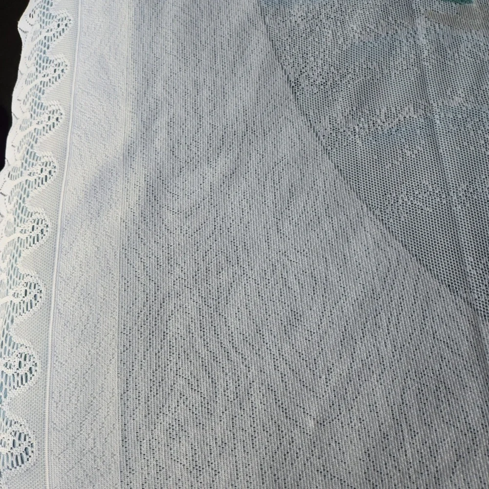 Nautical JcPenney Home Lighthouse Lace Shower Curtain White Coastal Sailboat‎